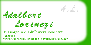 adalbert lorinczi business card
